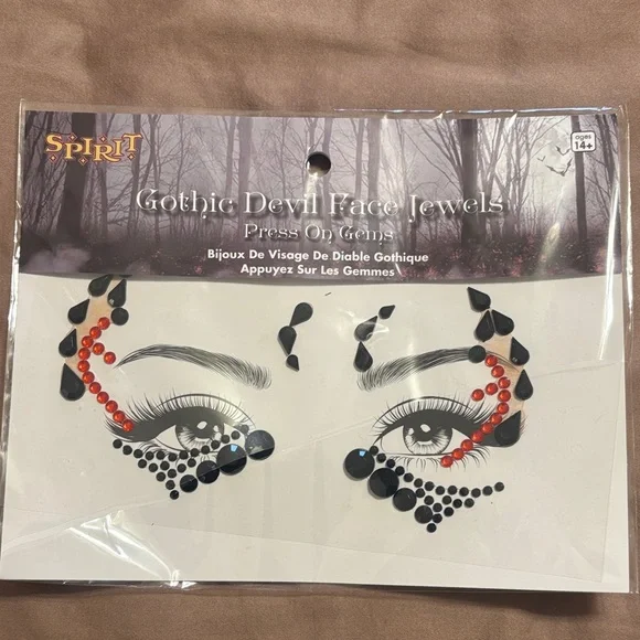 Spirit Halloween Adult Gothic Devil Costume includes Face Jewels and choker -L - Picture 6 of 14